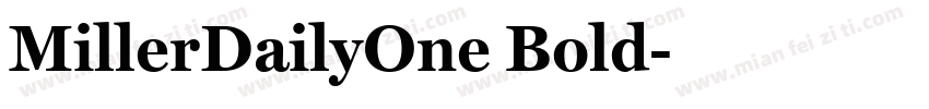 MillerDailyOne Bold字体转换